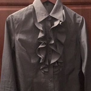 Blouse Alain Figaret, used in good condition, grey,size 6 (36) 100% cotton